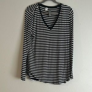 V neck long sleeve cotton shirt Luxe style shirt